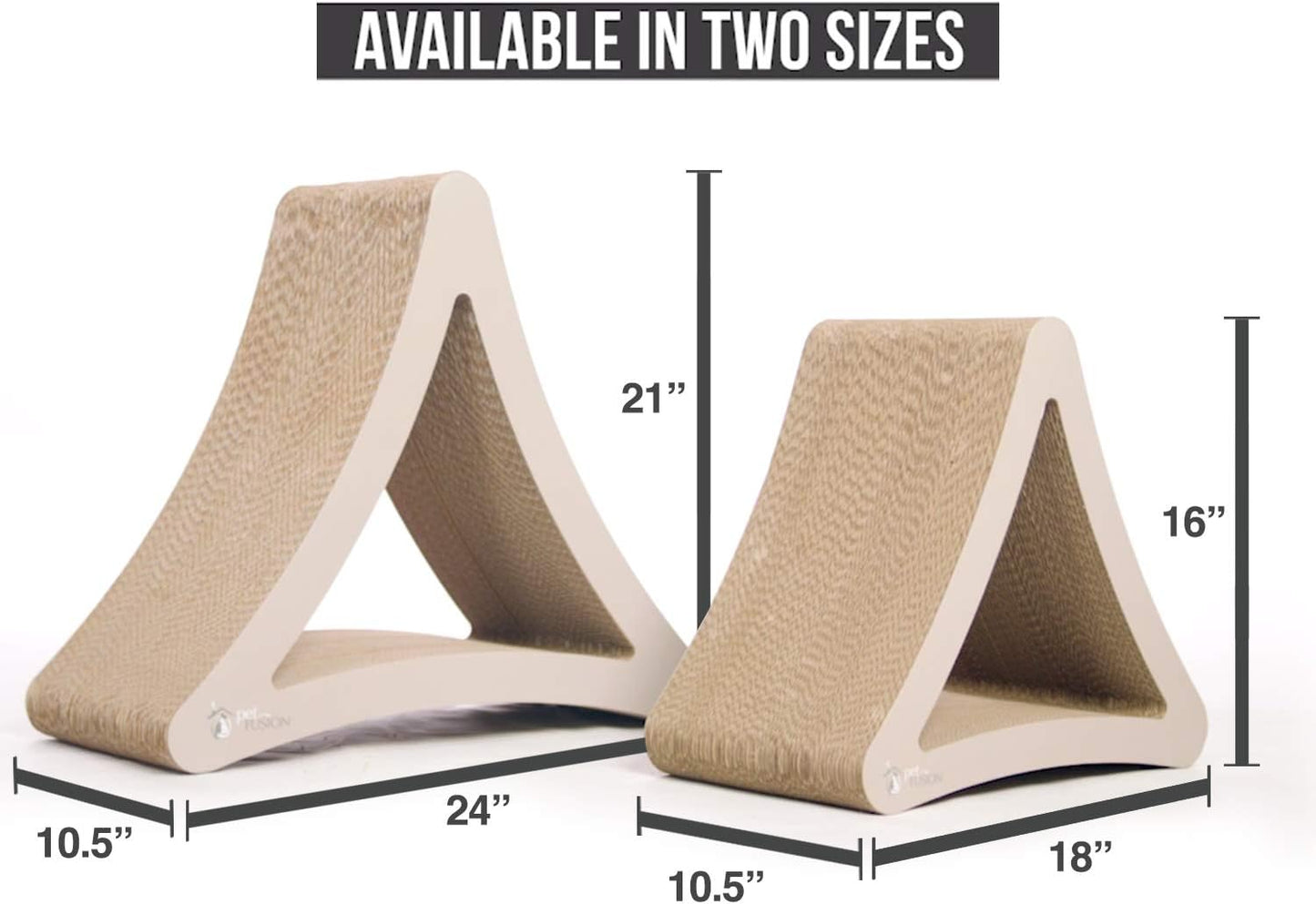 3-Sided Vertical Cat Scratching Post | Available in 18” & 24” | Multiple Angle Cat Scratching Pad; 6 Usable Sides. Scratch; Play; & Perch | 100% Recyclable Cardboard Lounge