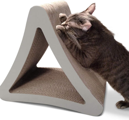 3-Sided Vertical Cat Scratching Post | Available in 18” & 24” | Multiple Angle Cat Scratching Pad; 6 Usable Sides. Scratch; Play; & Perch | 100% Recyclable Cardboard Lounge