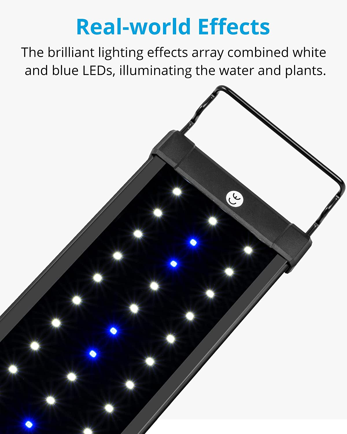 Classicled Aquarium Light, Fish Tank Light with Extendable Brackets, White and Blue Leds, Size 36 to 48 Inches, 25 Watts