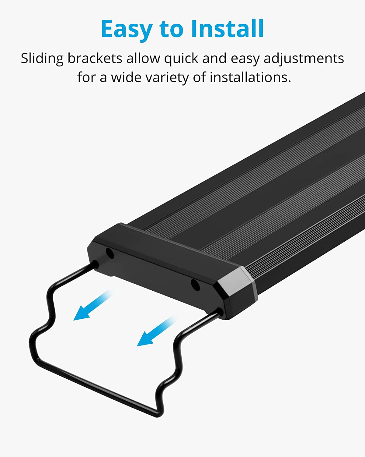 Classicled Aquarium Light, Fish Tank Light with Extendable Brackets, White and Blue Leds, Size 36 to 48 Inches, 25 Watts