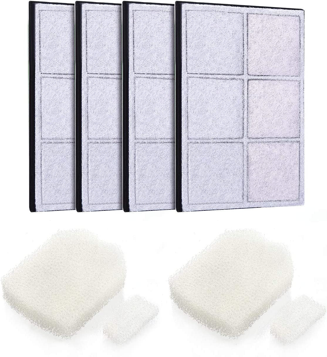 Replacement Filters for 51Oz Cat Fountain LED Pet Water Fountain Filter (4 PACK)